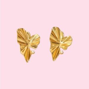 Gold Heart-Shaped Earrings
